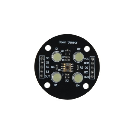 Vu de dessus du Capteur de couleur TCS3200