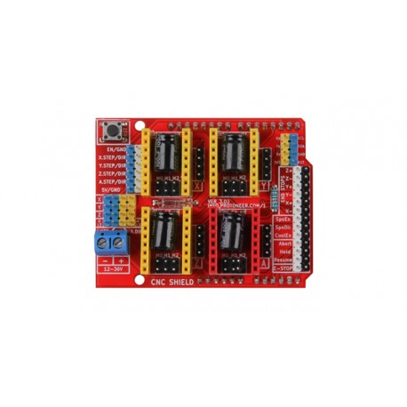 Vue de dessus du Shield CNC pour Arduino ARD-CNC-KIT1