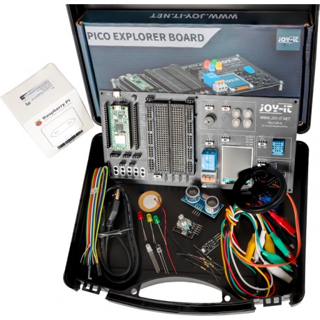 Détail du contenu du kit Explorer Set RB-P-XPLR-SET pour Pi Pico