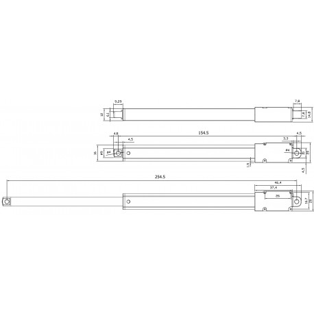 Course Mini actionneur linéaire ACRZilla CE12-5-100-188