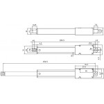 Dimensions Mini actionneur linéaire ACRZilla CE12-15-50-64