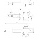 Dimensions mini actionneur linéaire ACRZilla FE12-15-10-64