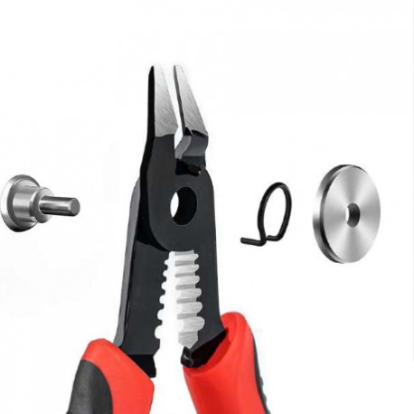 Construction à ressort invisible de la pince 2 en 1 à dénuder et couper PCW04A