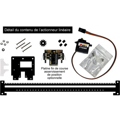 Détail du maxi actionneur linéaire avec servomoteur
