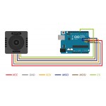 Exemple de raccordement du module caméra ArduCAM Mega 3 MP B0400 sur un Arduino UNO