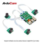 4 caméras 8 MP inclus dans le kit Aducam Quadrascopic pour Raspberry B0396