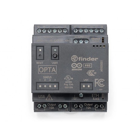 Vu de dessus de l'automate programmable Arduino® Opta RS485 AFX00001