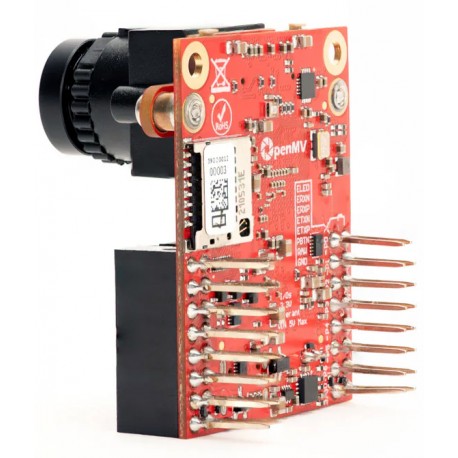 Vue de côté de la caméra intelligente OpenMV Cam RT1062
