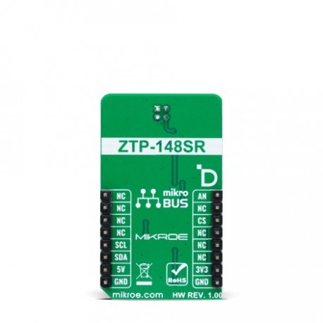 Vue arrière du capteur de température IR Sense 5 click MIKROE-6093