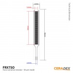 Dimensions du capteur FSR CERADEX (gamme Shunt) FRX7SO