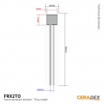 Dimensions du capteur FSR CERADEX (gamme Thru) FRX2TO