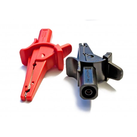 Pince crocodile avec reprise arrière isolée 4 mm