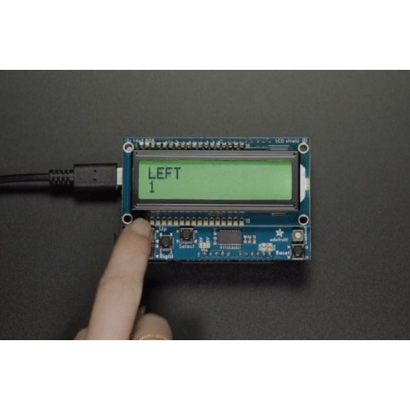 Exemple d'utilisation du Shield I2C pour afficheur LCD 2x16 et ses connecteurs