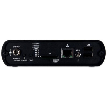 Vue arrière Enregistreur de données vibro-acoustique Ethernet WebDAQ 504