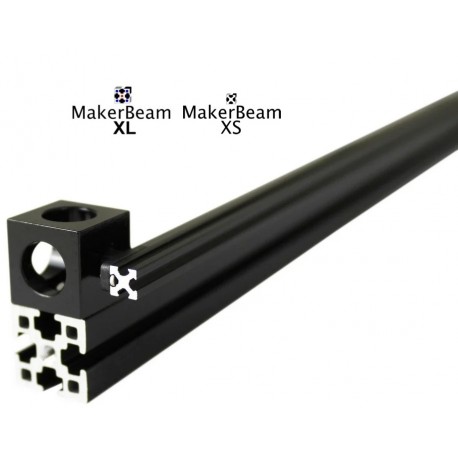 Supports noirs pour gamme MakerBeam XS 1