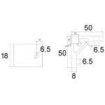 Dimensions Grande équerre d'angle pour profilé ACRZilla série 20x20
