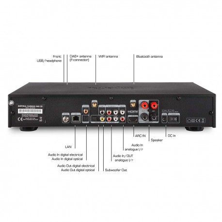 DABMAN i560 CD Chaîne hi-fi tout-en-un avec amplificateur et lecteur CD DAB+ / FM / Internet / Bluetooth Noir  - 9