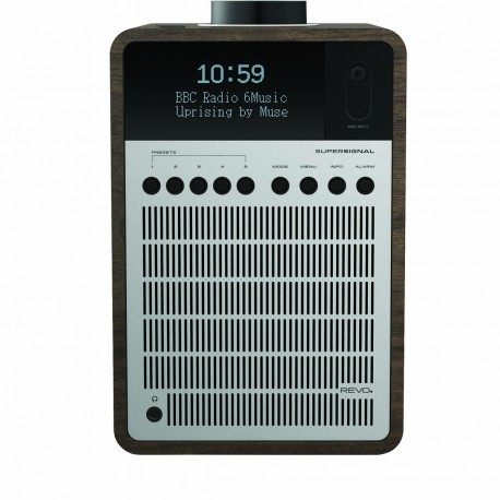 SuperSignal Compact DAB+ / FM / Bluetooth Combo Radio Walnut-Silver  - 1