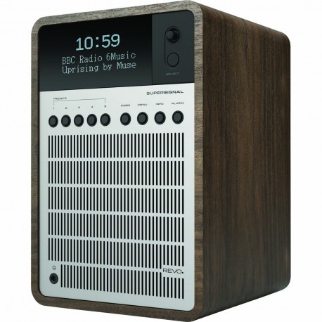 SuperSignal Compact DAB+ / FM / Bluetooth Combo Radio Walnut-Silver  - 2