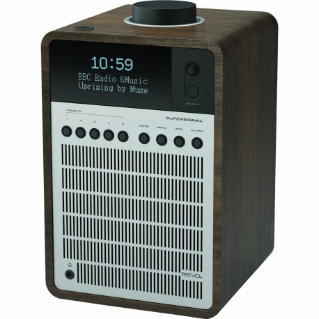SuperSignal Compact DAB+ / FM / Bluetooth Combo Radio Walnut-Silver  - 3