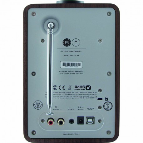 SuperSignal Compact DAB+ / FM / Bluetooth Combo Radio Walnut-Silver  - 5