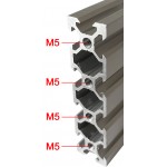 Trous taruadés Profilé aluminium 200 mm ACRZilla série 20x80