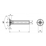 Dimensions vis INOX M2 x 10 mm