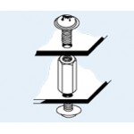 Entretoise métal femelle-femelle M3x5 mm  - 3