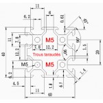 Dimensions Profilé aluminium 200 mm ACRZilla série 40x40