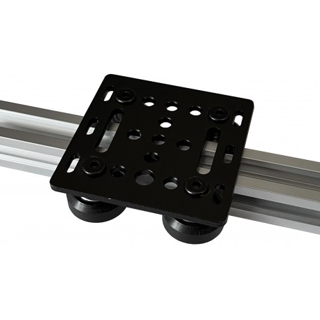 Chariot mobile 4 roues sur son profilé 20x20