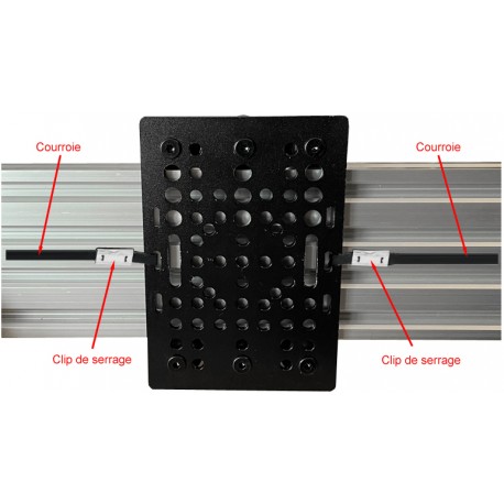 Utilisation de courroies avec le Grand chariot mobile 6 roues pour profilés 20x80