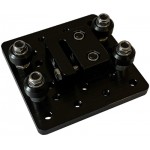 Vue arrière Chariot mobile 4 roues pour profilés 40x80