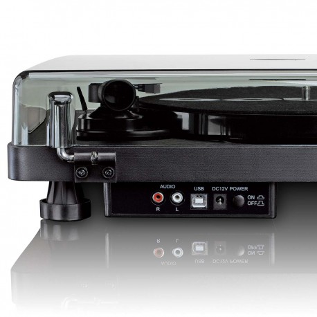 Platine vinyle en bois avec cartouche MMC et encodage PC Noir  - 7