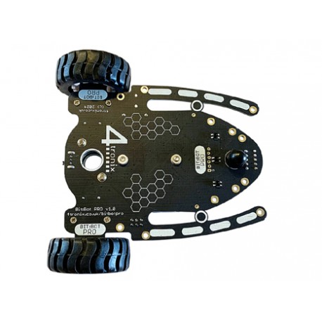 Vue de dessous de la plateforme Bit:Bot PRO pour micro:bit