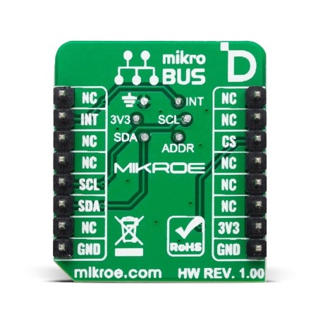 Vue arrière Capteur de température Thermo 20 click MIKROE-6135