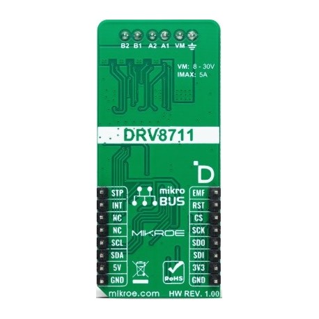 Vue arrière du Module Stepper 22 click