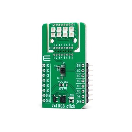 Vue de côté du Module 2X4 RGB Click