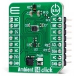 Vue de côté du Capteur lumière et proximité Ambient 14 click MIKROE-6255