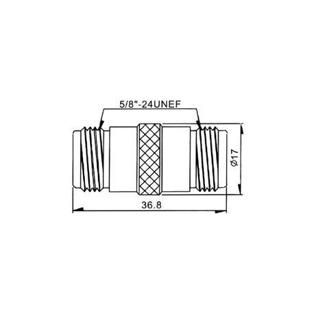 Dimensions de l'adaptateur N femelle vers N femelle CN05
