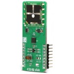 Vue de côté du capteur de gaz CO 2 Click MIKROE-3196