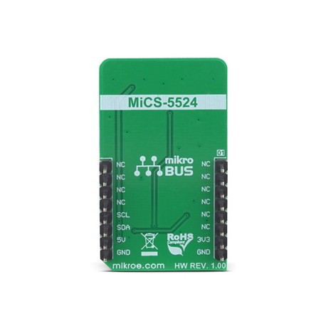 Vue arrière du Capteur Alcohol 3 Click MIKROE-3318 pour détection d'alcool