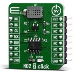 Vue de côté du Capteur de gaz NO 2 Click MIKROE-3700