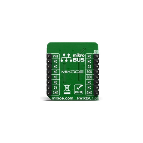 Vue de derrière du Capteur de gaz NO 2 Click MIKROE-3700