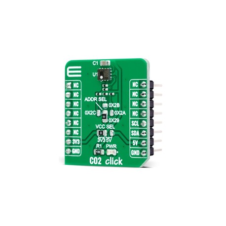 Vue arrière du Capteur de gaz CO2 Click MIKROE-4725