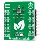 Vue de coté du Capteur de qualité d'air Air Quality 8 Click MIKROE-4904
