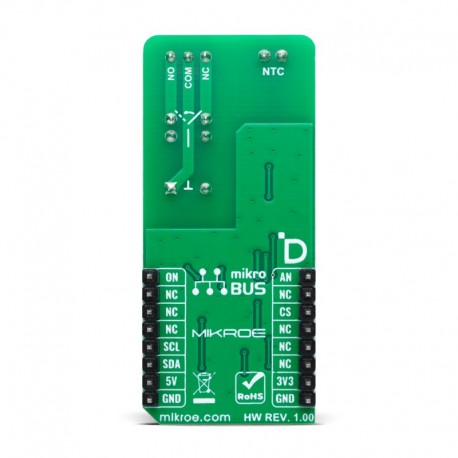 Vue arrière Module Thermostat 5 Click MIKROE-6102