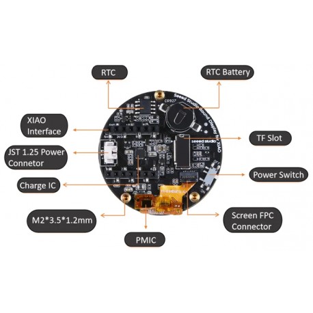 Détail de l'afficheur tactile rond pour XIAO 104030087