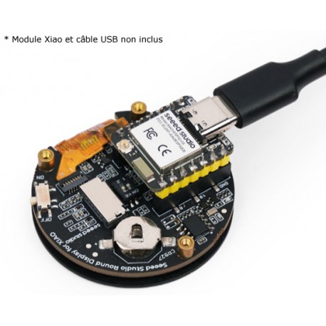 Exemple d'utilisation de l'afficheur tactile rond Seeed Studio 104030087 avec un module Xiao