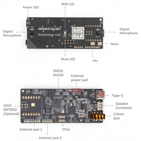Détail du module ReSpeaker Lite 107990273