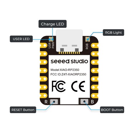 Détail de la Carte Seeed Studio XIAO RP2350 102010550